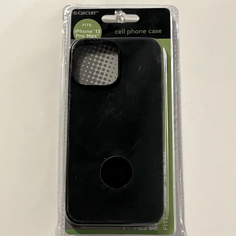 FREE w/$20 Bundle e-CIRCUIT Black Textured Phone Case for iPhone 13 Pro Max.